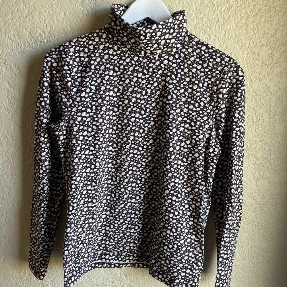 Joe Fresh floral turtleneck NWOT